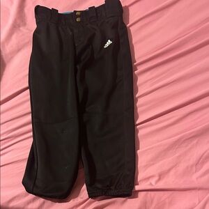 Kids softball/baseball black adidas aeroready pants, knee length size small